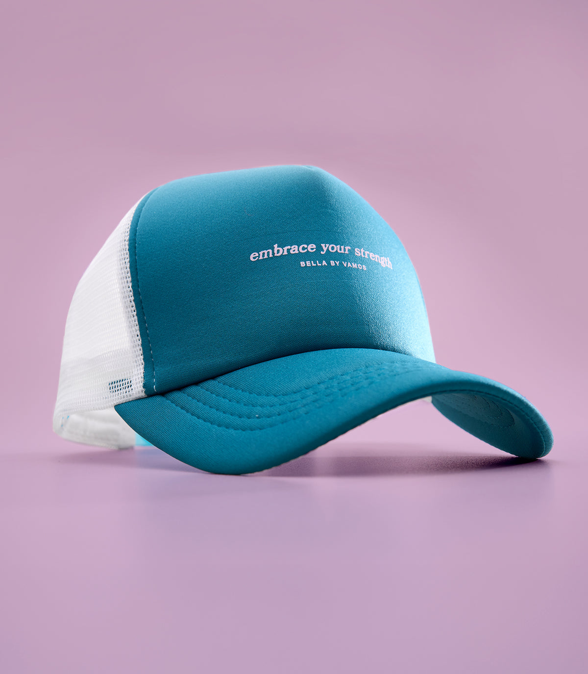 MARIELLE (BLUE/WHITE) BELLA PONY TRUCKER CAP