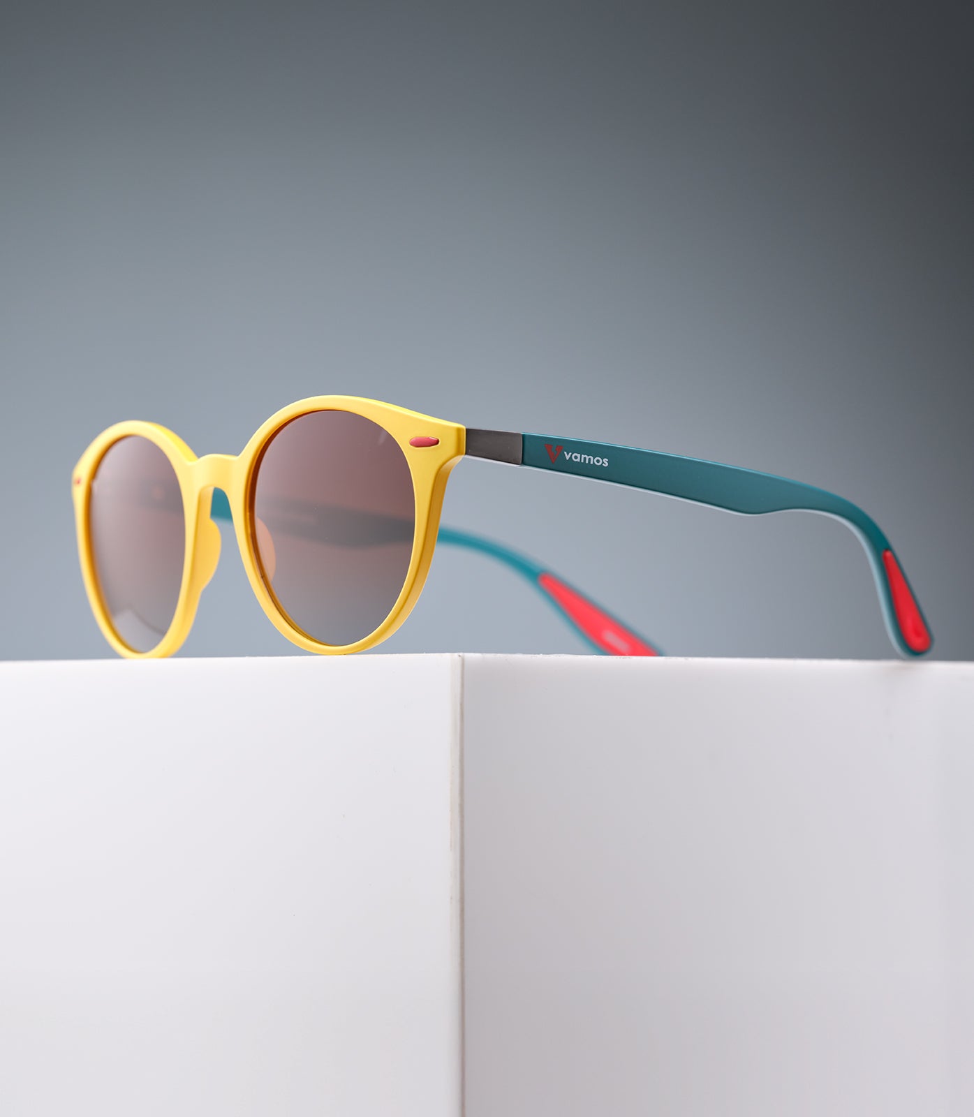 NOOSA MATTE YELLOW TEAL FRAME - BROWN LENS SPEX