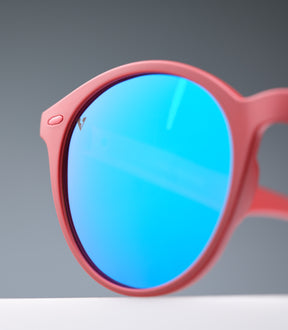 NOOSA MATTE RED FRAME - BLUE LENS SPEX