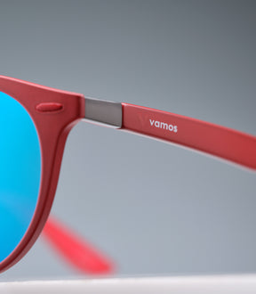 NOOSA MATTE RED FRAME - BLUE LENS SPEX