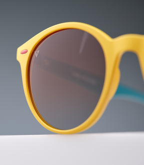 NOOSA MATTE YELLOW TEAL FRAME - BROWN LENS SPEX