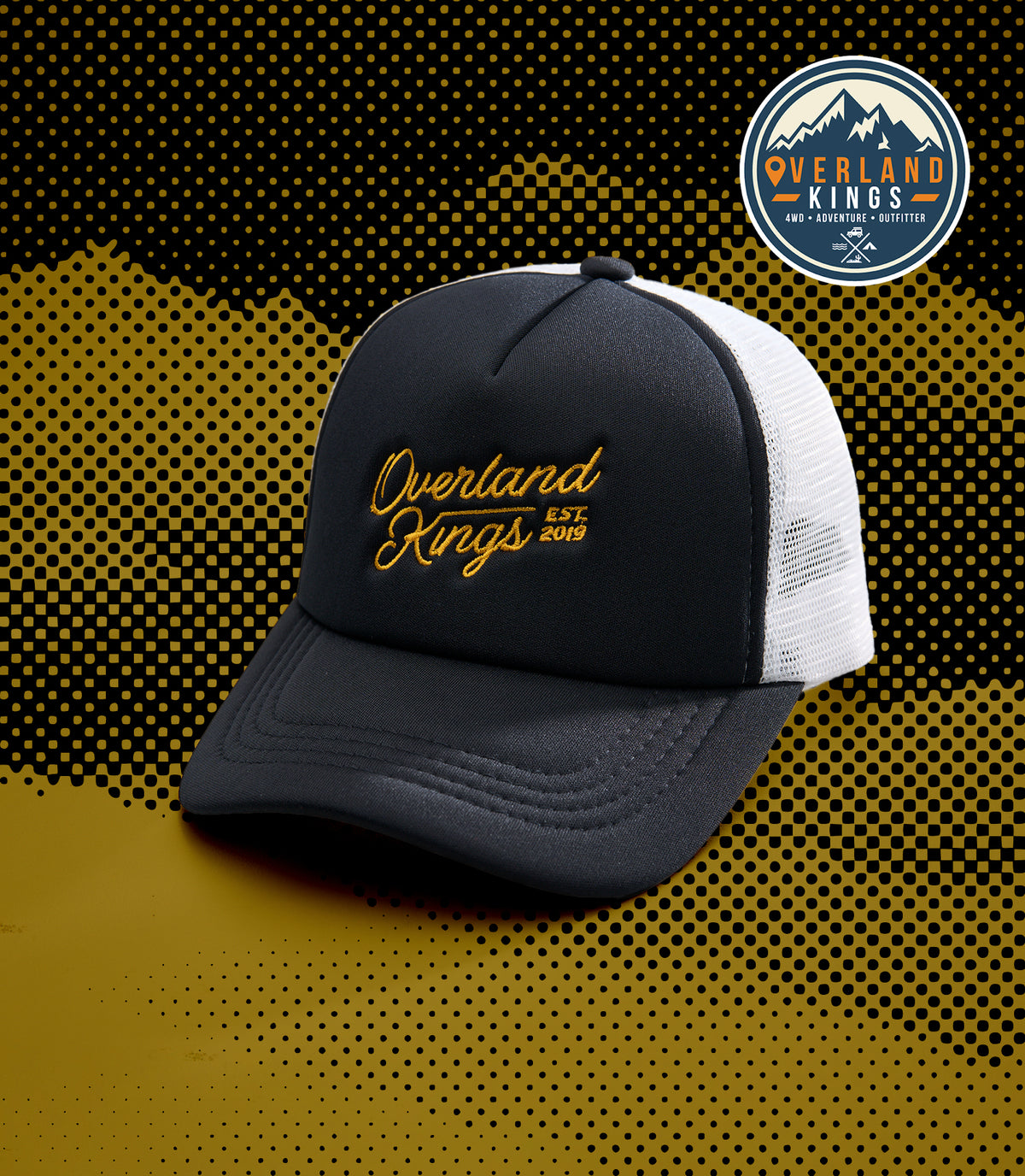 ROAMER (BLACK/WHITE) TRUCKER CAP