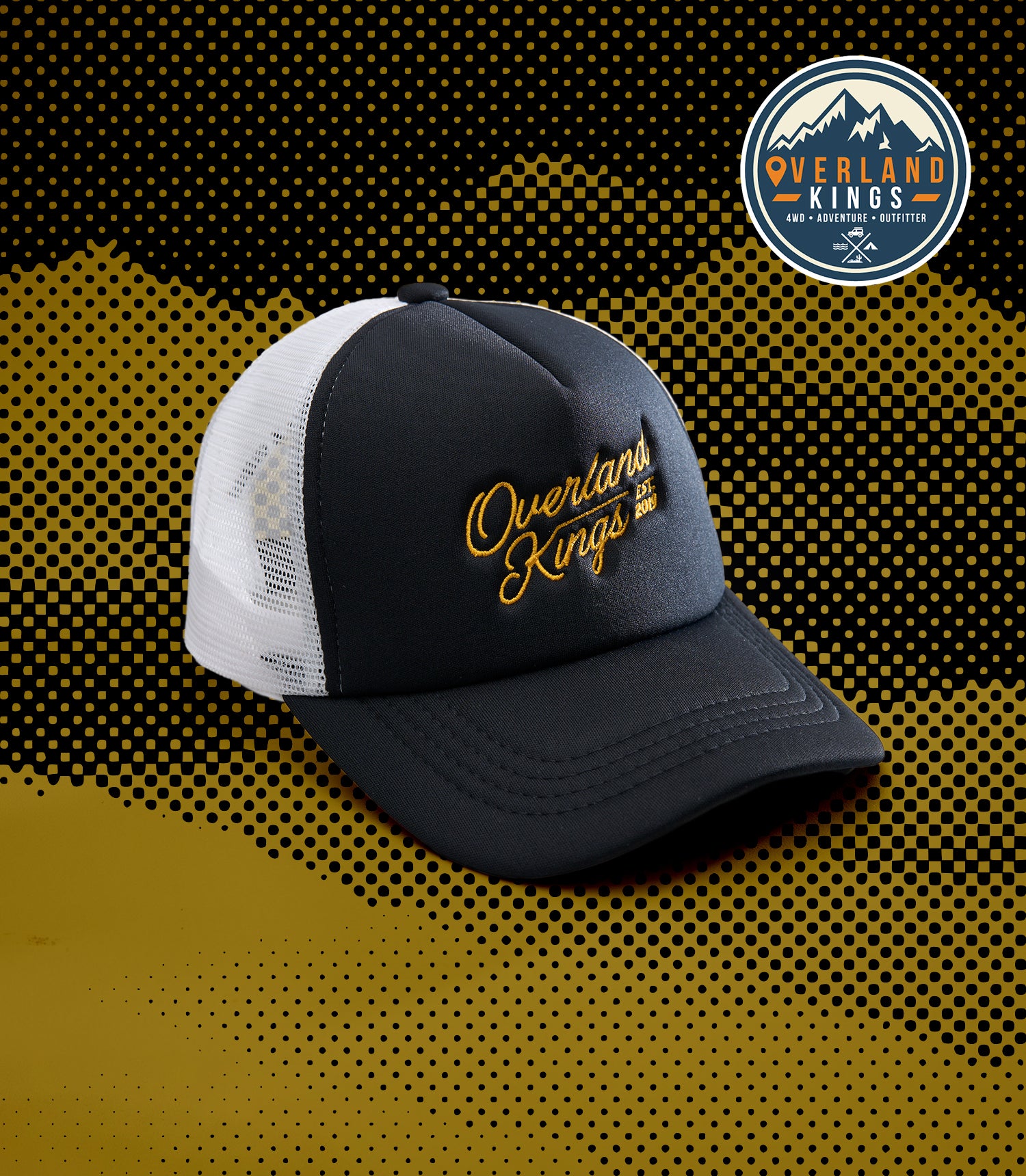 ROAMER (BLACK/WHITE) TRUCKER CAP