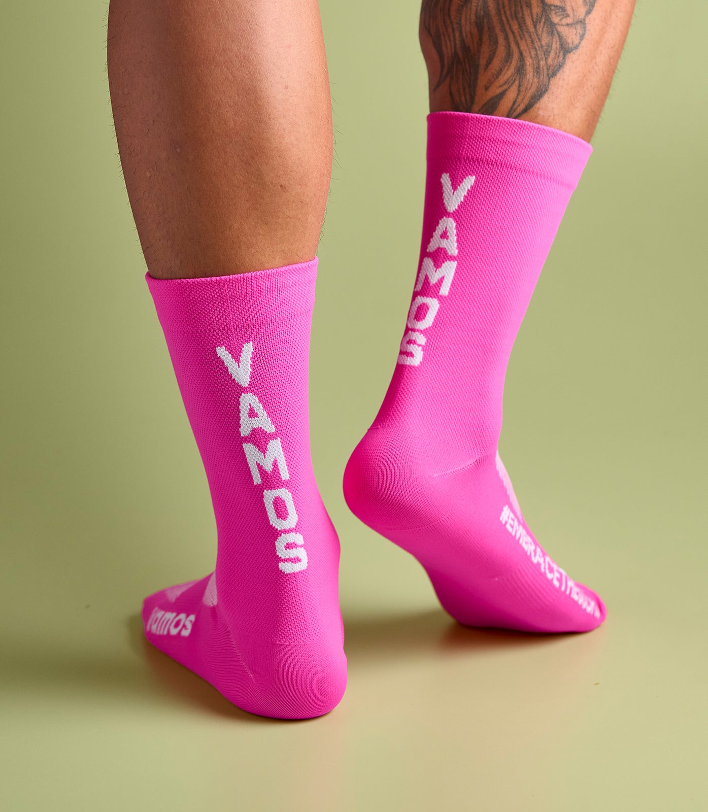 ROCKET (NEON PINK) CREW SOCKS