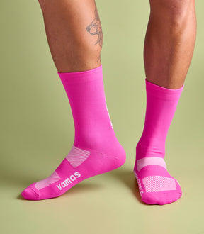ROCKET (NEON PINK) CREW SOCKS