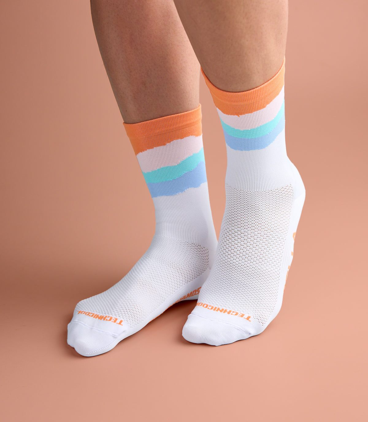 SYD (WHITE/ORAGE) BELLA CREW SOCKS