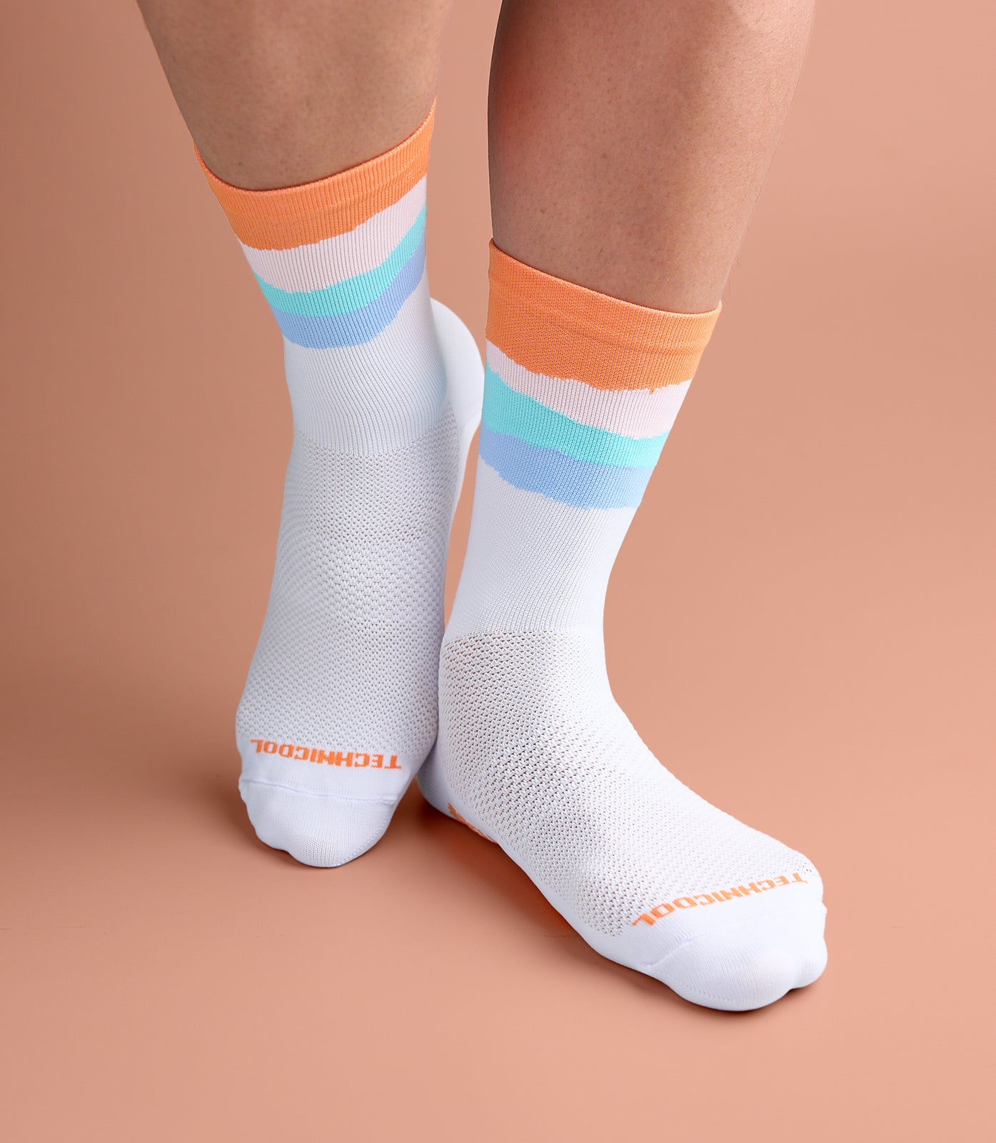SYD (WHITE/ORAGE) BELLA CREW SOCKS