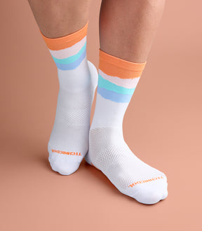 SYD (WHITE/ORAGE) BELLA CREW SOCKS