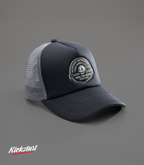 THROTTLE (BLACK/GRAY) TRUCKER CAP