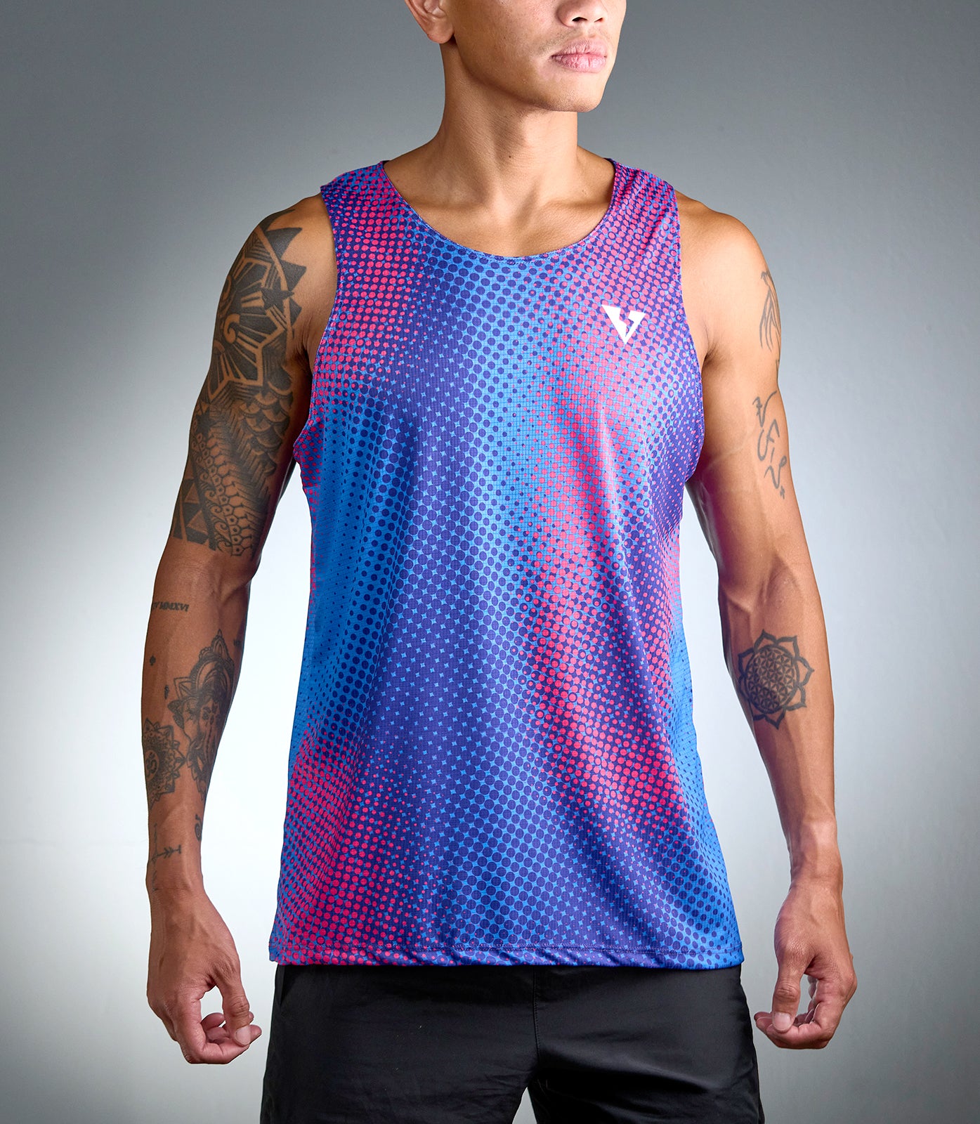 YIANNIS VAMOS SINGLET (BLUE/MAGENTA)