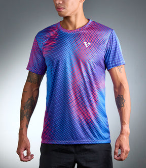 YIANNIS VENGA TEE (BLUE/MAGENTA)