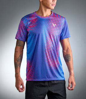 YIANNIS VENGA TEE (BLUE/MAGENTA)