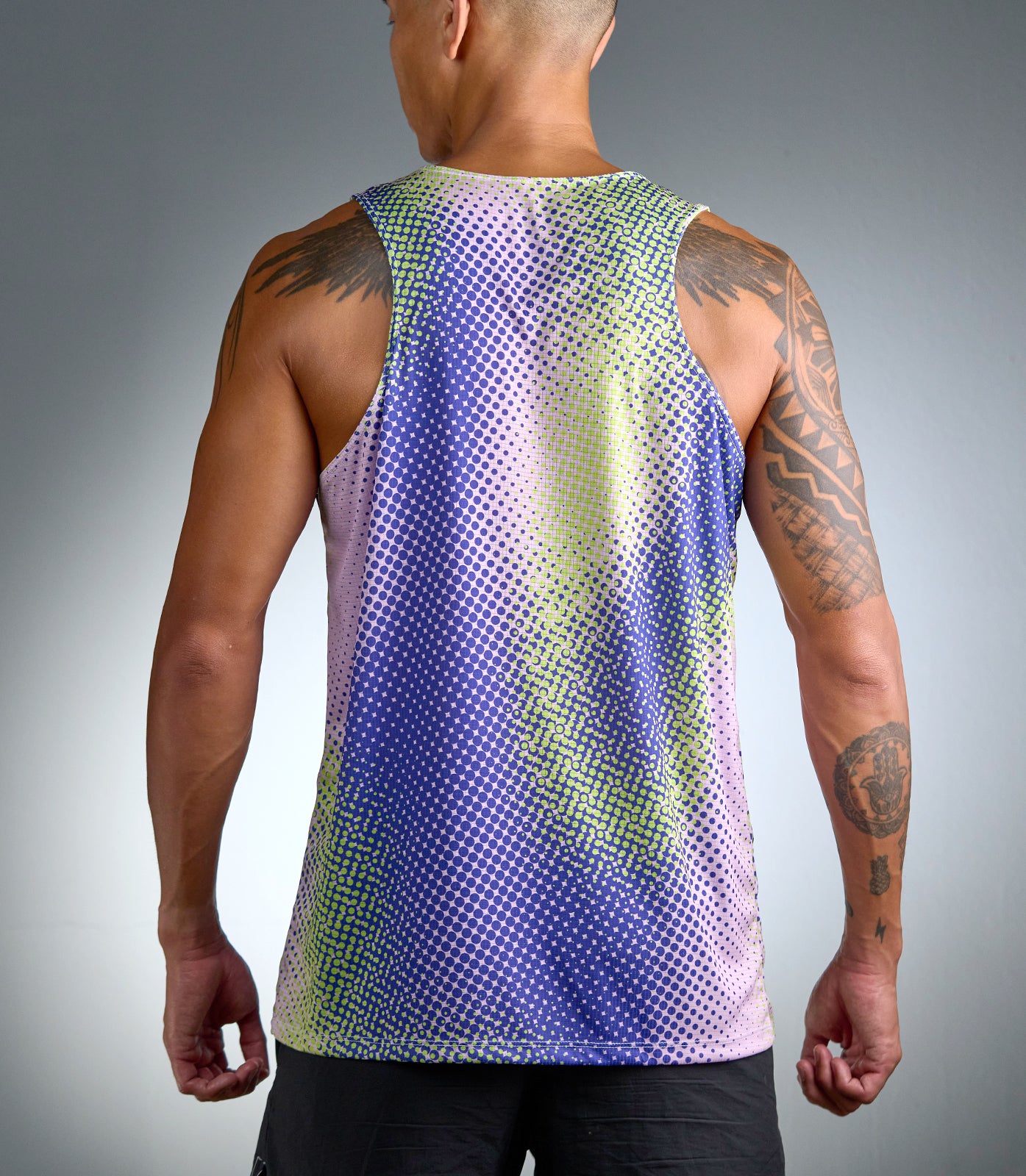 YIANNIS VAMOS SINGLET (NEON GREEN/PURPLE)