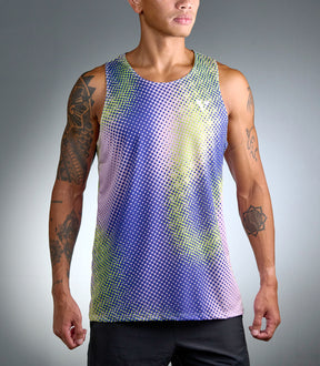 YIANNIS VAMOS SINGLET (NEON GREEN/PURPLE)